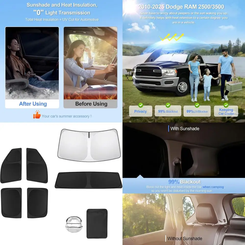 

Автомобильные оконные шторы для RAM 2500 3500 2010-2025, солнцезащитные козырьки с полным покрытием, защита от ультрафиолета, конфиденциальность, использование на природе в кемпинге