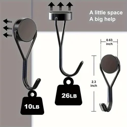 4/7/11pcs Magnetic Hooks, 26Lbs Heavy Duty Magnet Hooks For Hanging, Strong Neodymium Magnets With Swivel Hook For Cruise, Refri