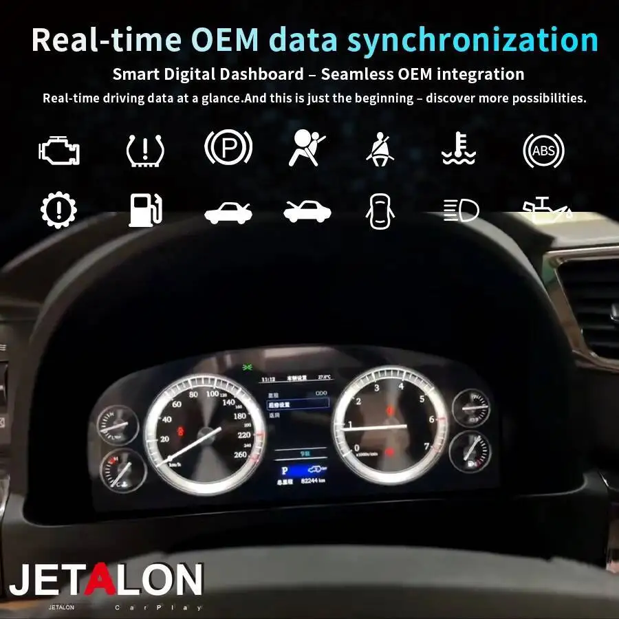 For Alphard 20 30 Series 2008-2018 LCD Dashboard Panel Digital Instrument Cluster Virtual Cockpit Speedometer GPS Speedometer