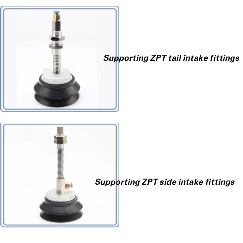 ذراع ميكانيكية كوب شفاط المكنسة الكهربائية الصناعية ZPT-HB40/50/63/80/100/125 طبقة مزدوجة من السيليكون للخدمة الشاقة الهوائية