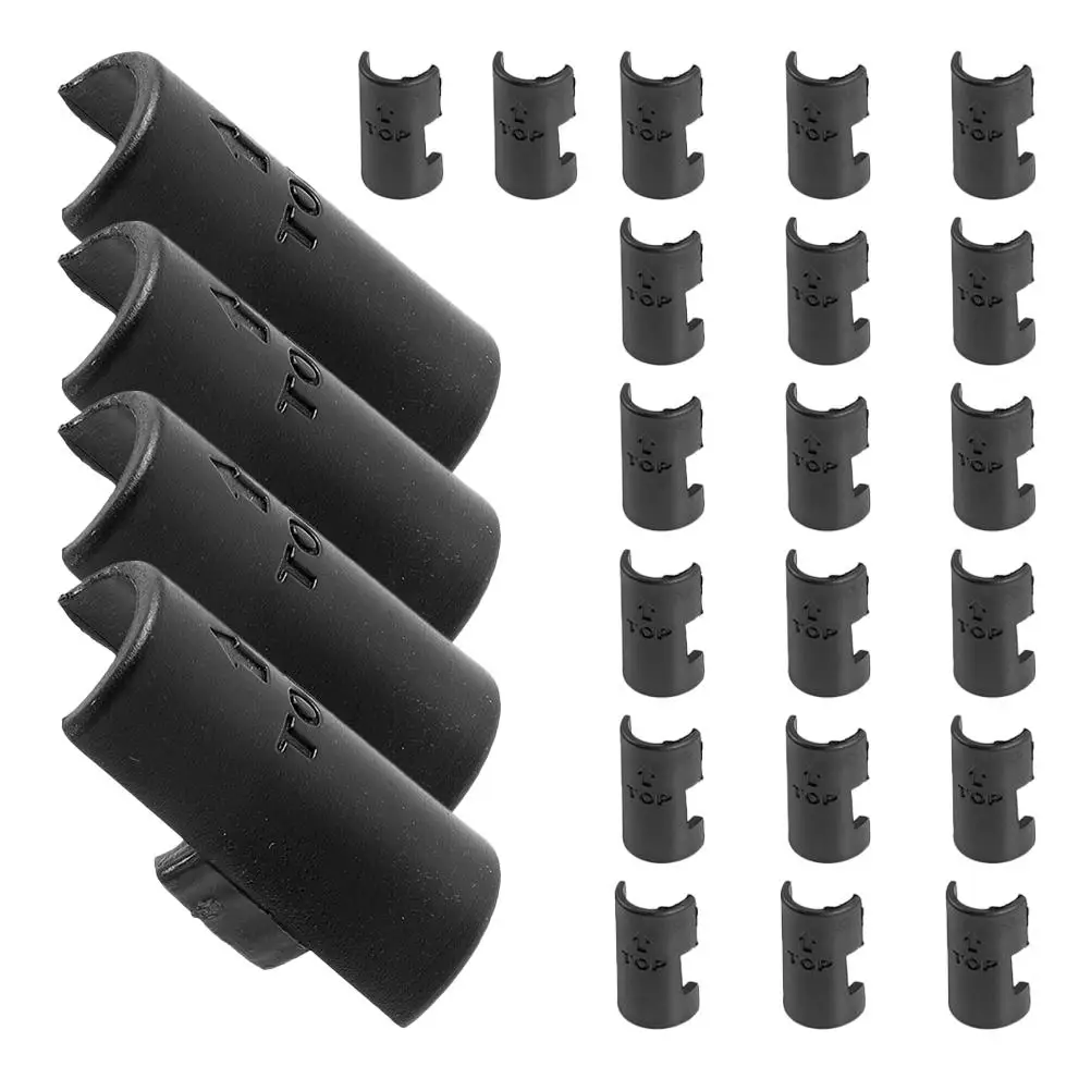 

24 Pcs Wire Shelf Clips for 25mm Column Shelving Accessories Plastic Locking Sleeves Bracket Fixing Clap Fittings