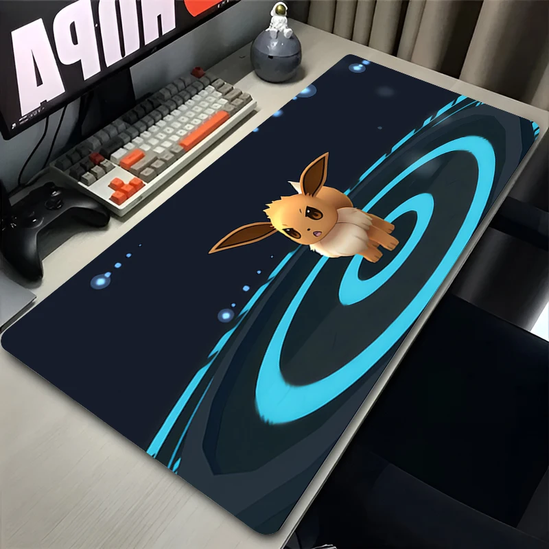 لوحة ماوس كبيرة جديدة P-Pokemon لوحة ماوس ألعاب مضادة للوهج تصميم إبداعي مناسبة للعمل على المدى الطويل XXL وسادات ماوس ملونة لطيفة