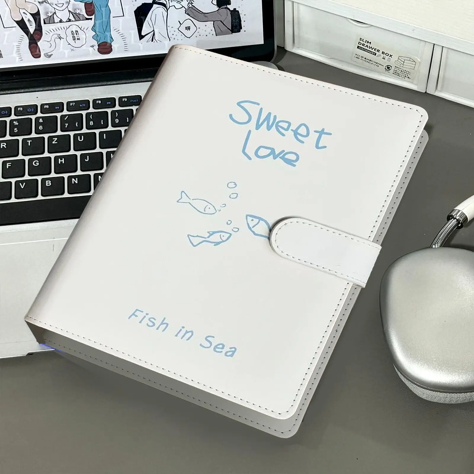 A5 الكورية خط بسيط الأسماك Kpop الموثق ألبوم صور مع 40 صفحة داخلية المعبود صور جمع كتاب حامل بطاقة الصور القرطاسية هدية #2