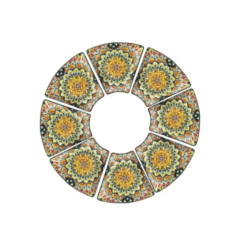 Plate Platter Combination Bowl Set Ceramic Dish Set Chinese New Year Potluck Household Large Capacity