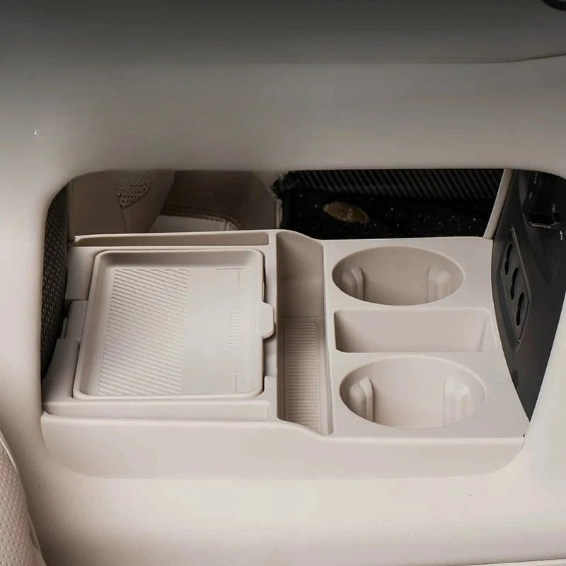Pour VOYAH Courage 2025 2026 : Boîte de rangement inférieure de la console centrale en silicone, étanche, organiseur de console, accessoires d'organisation intérieure