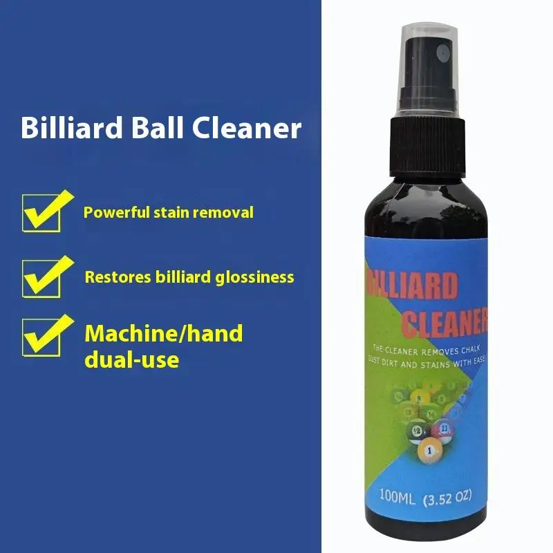 Pool Ball Cleaner Spray 100ml - Billiard Ball Polish Maintenance Cleaning Agent