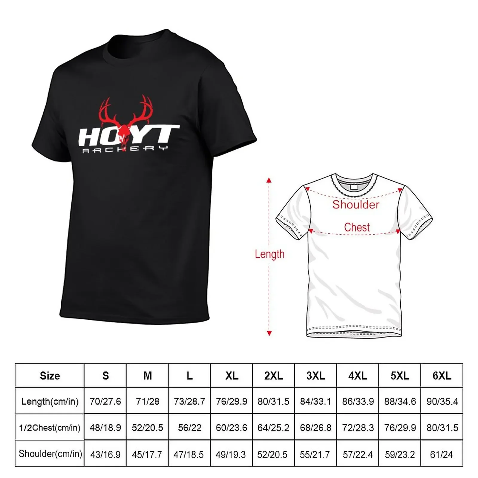 New HOYT ARCHERY LOGO BOW ARROW Classic T-Shirt Short sleeve tee oversized vintage t shirt men