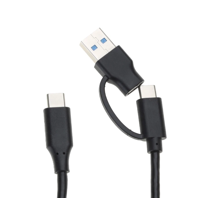 Multifunktionales 2-in-1-Ladekabel, USB USB-A/C-zu-C-Ladegerät, Datensynchronisierungskabel