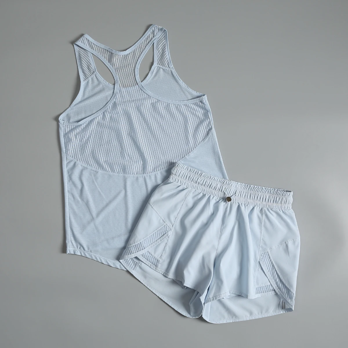 夏の女性用スポーツスーツ、ゆったり、薄手、朝ジョギング、通気性、速乾性、ノースリーブベスト、ヨガエクササイズフィットネススーツ