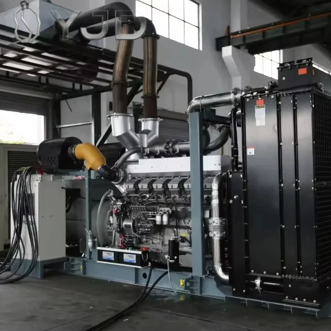 AC ATS 3 Phase 4 Wire 600kva Diesel Generator 50Hz Silent Type Auto Start MITSBISHI Engine Model S6R2-PTA-C Water Cooling