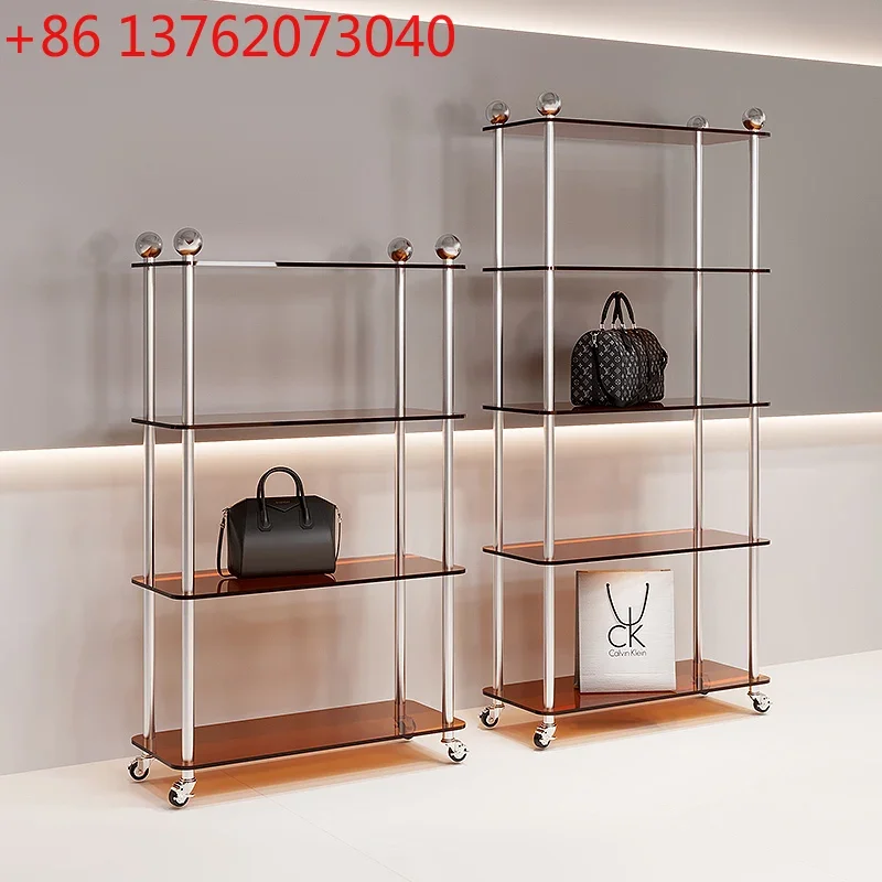 Expositor Metálico Transparente, Mueble para Revistas, Estantes de Esquina, Repisa Estética para Plantas de Exterior, Productos para el Hogar