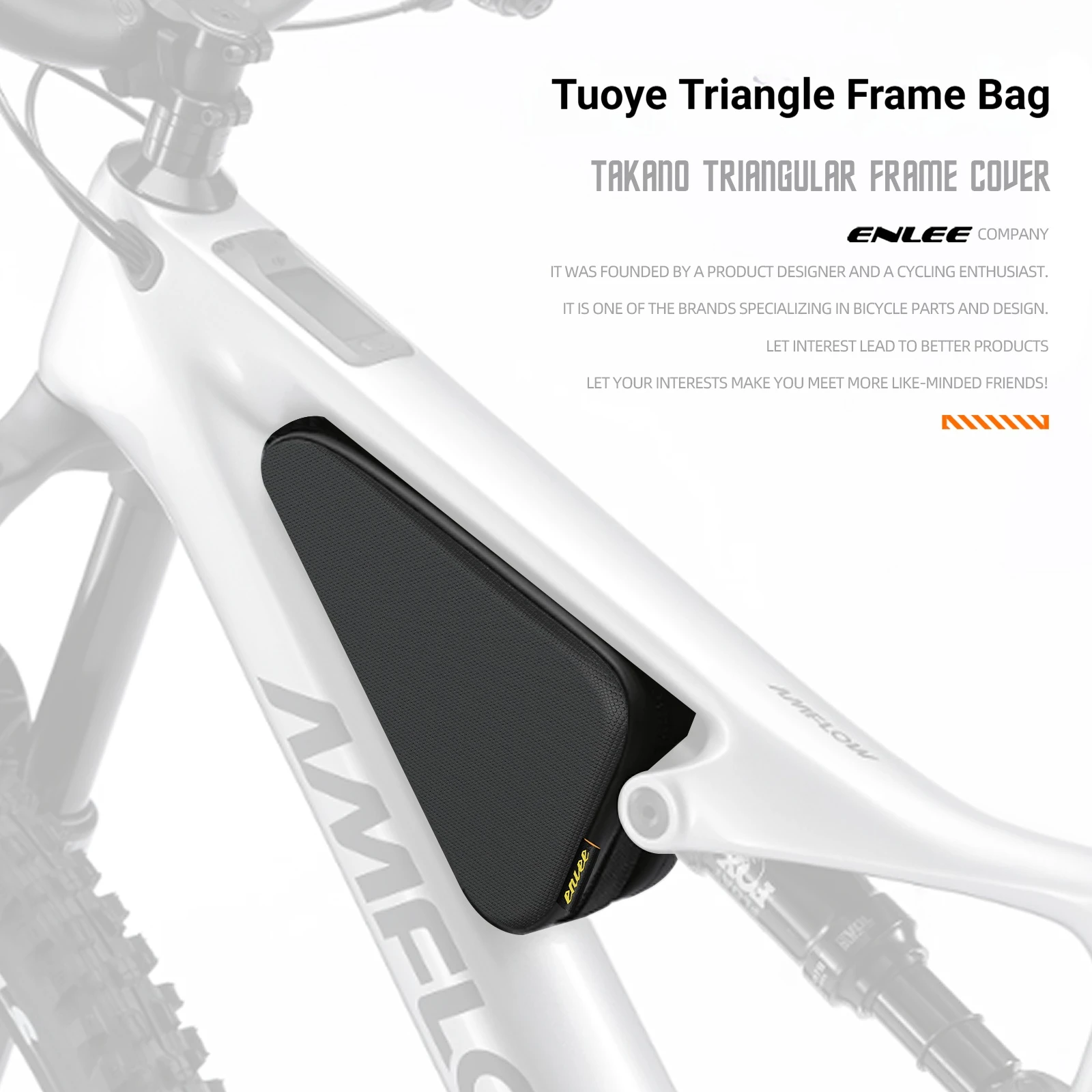 ENLEE 1.7L Waterproof Bicycle Triangle Frame Bag MTB Road Bike Top Tube Under Tube Storage Pouch Cycling Accessories