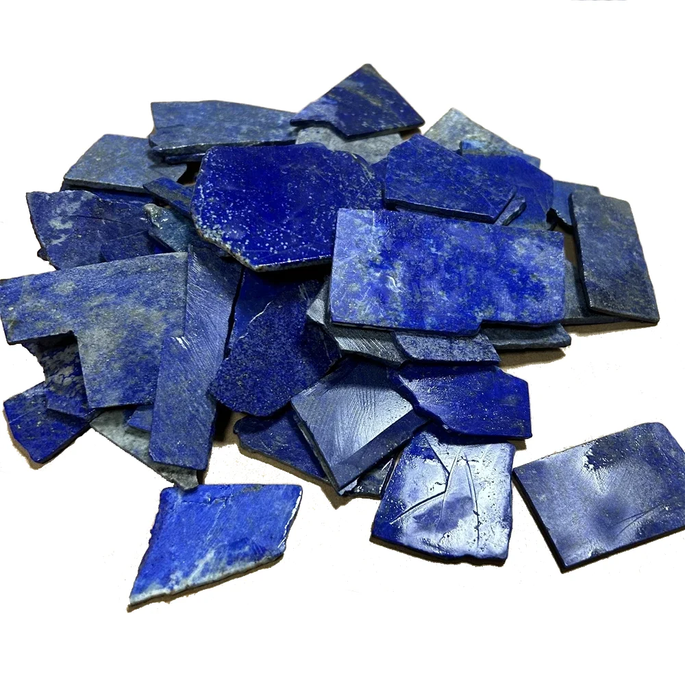 Unpolishing 20-100mm Natural Blue Lapis Sheet Irregular Raw Uncut Material Slice