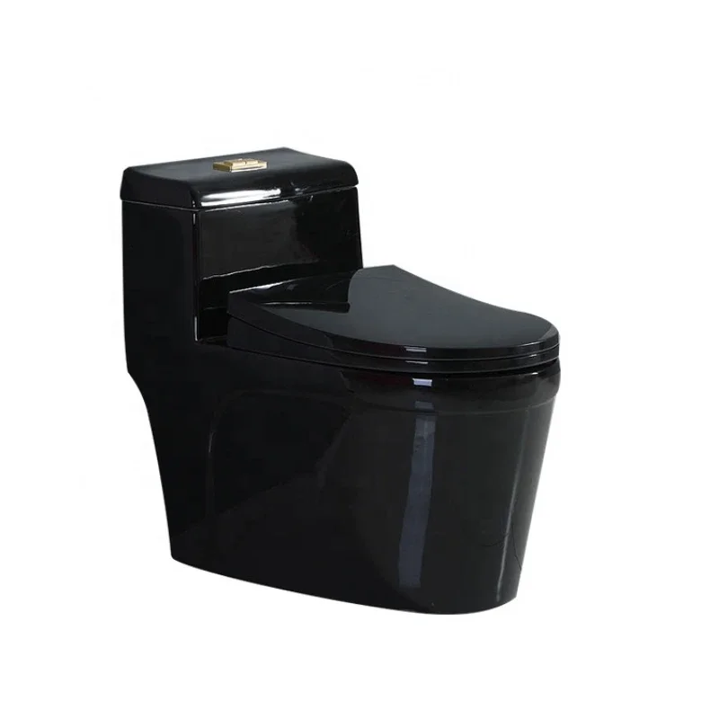 

design hot sale Style noble Never fade ceramics sanitary wares black Colour toilets water closet