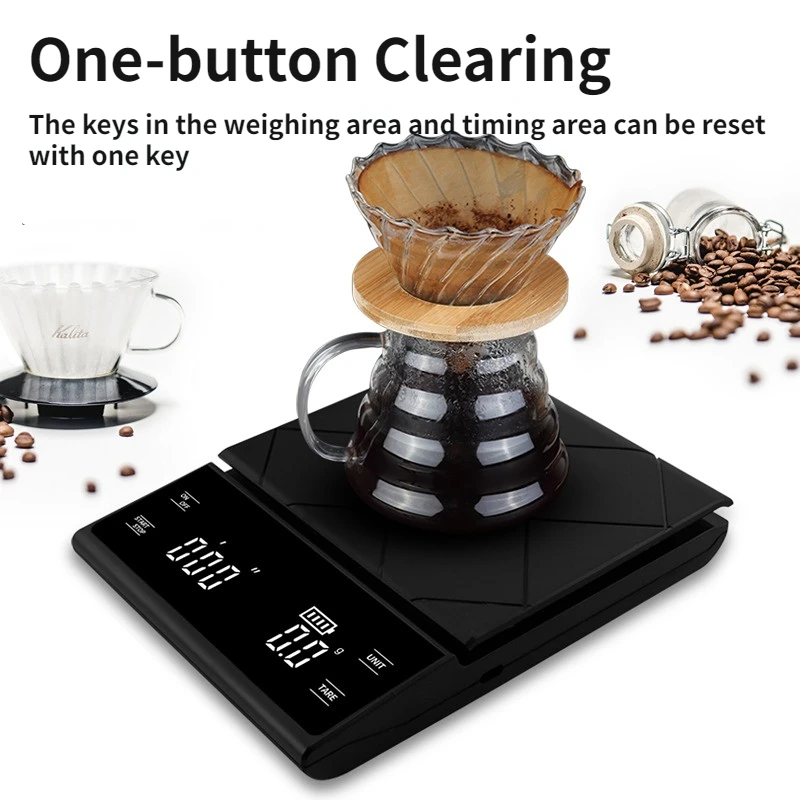 Bilancia da caffè 3kg/0.1g con Timer bilancia da cucina digitale ad alta precisione bilancia da caffè impermeabile per alimenti che misura le bilance