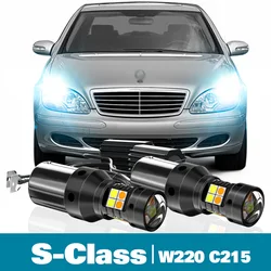 2x LED Dual Mode Turn Signal+Daytime Running Light DRL For Mercedes Benz S-Class W220 C215 Accessories 1998-2006 2003 2004 2005