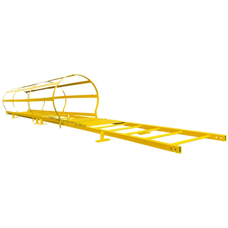 Climbing Sampling Frp Insulation Cage Ladder Tank Ladders with Fire Escape Steps Safety Cage for Petrochemical Industry Platform