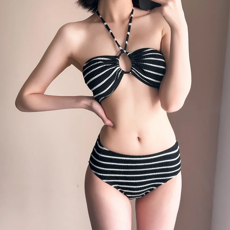 

Fanceey сексуальный женский купальник летний пляжный женский бикини горячий весенний женский купальник треугольная полоска купальники для плавания