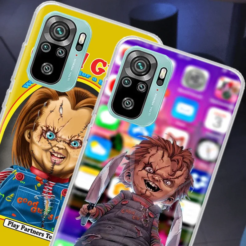 Horror Movie Scary Chucky Doll Phone Case For Xiaomi Redmi Note 12 11 Pro Plus 5G 12S 10S 11S 4G 11T 11S 11E 10 9T 9 9S 8 8T 7 C