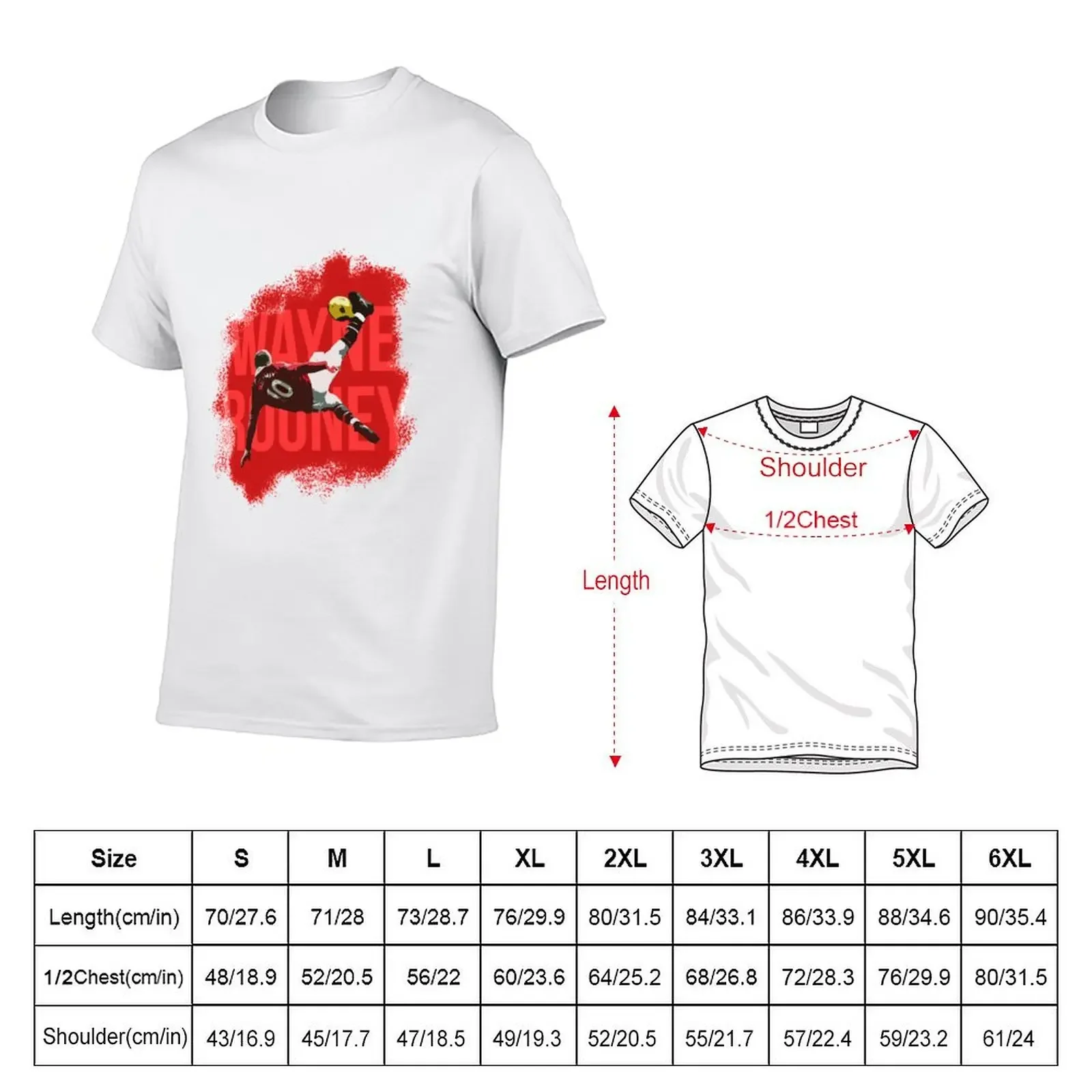 Wayne Rooney overhead kick T-Shirt plus size clothes boys whites graphic shirts rapper graphic tees t shirt for men