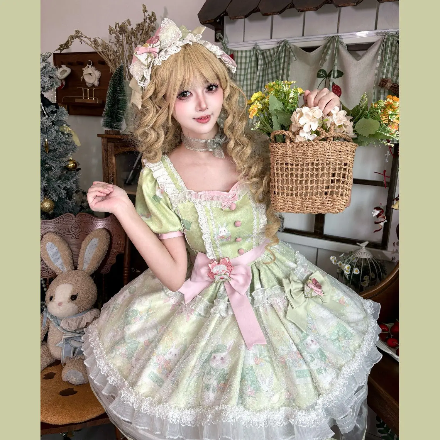 

SOIOMES Sweet Pomelo Honey House Original (Spring Day Letter) Нежное и милое платье принцессы в стиле Лолита