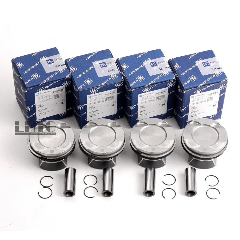 4x مجموعة المكبس 10:1 لسيارات BMW 328i 428i F10 F11 F25 F30 F31 F32 E84 N20 N26 2.0 OE # 11 25 7 640 166/ 11 25 7 594 453