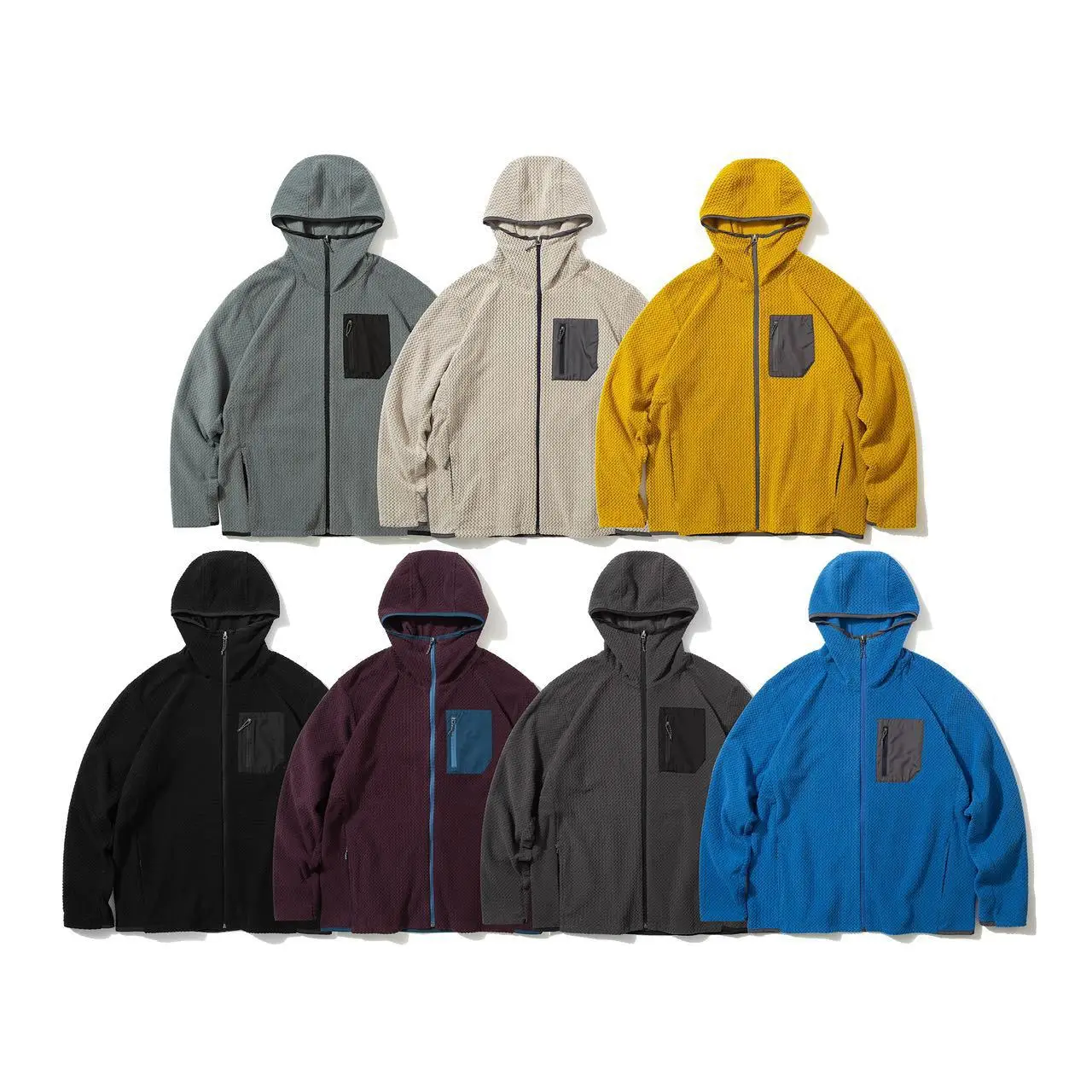 Spring New Fleece Open Cardigan Outdoor Breathable Hoodie Casual Loose Fit Long Sleeve Polyester Jacket for Youth Men