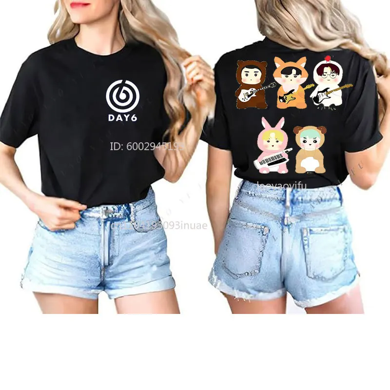 Playera Day 6 K-Pop, Camiseta de Música de Grupo Masculino Coreano, Ropa Popular de Moda, Camisetas Gráficas 100% Algodón