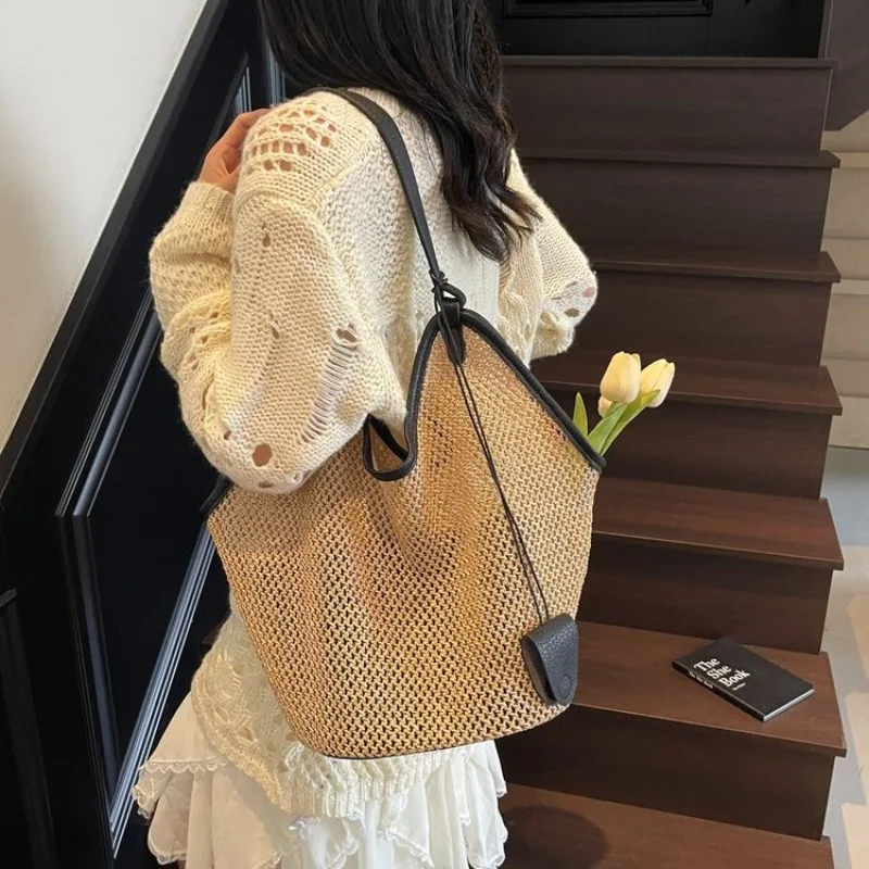 Stylish Vintage Diaper Bag For Women Designer Crossbody Handbag Luxury Minimalist Elegant Large Capacity Leather Tote Bag