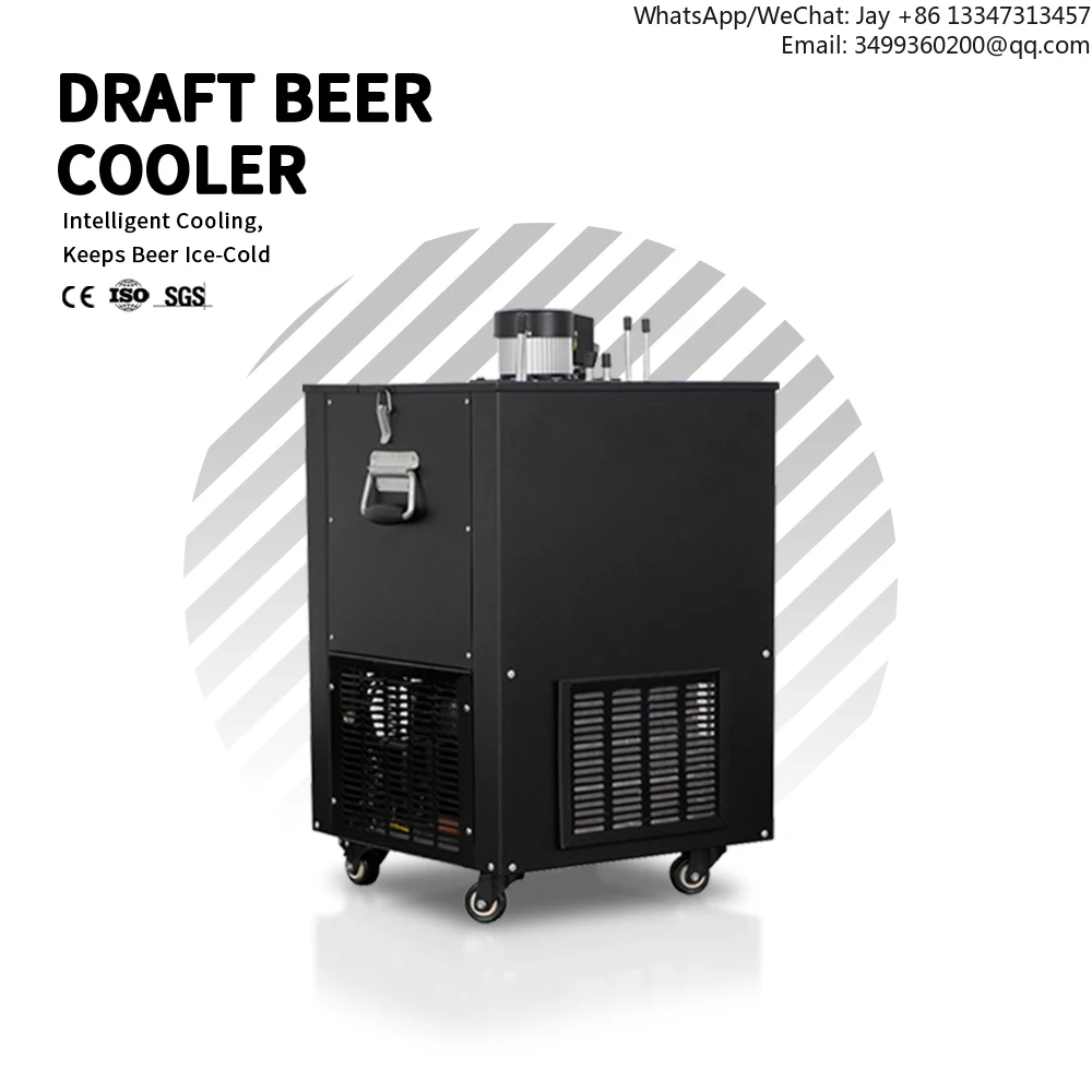 Portable Kegerator Draft Beer Dispenser With Nitro Beer Tap Tower Refrigeration Machine For Keg Water-based Cooling