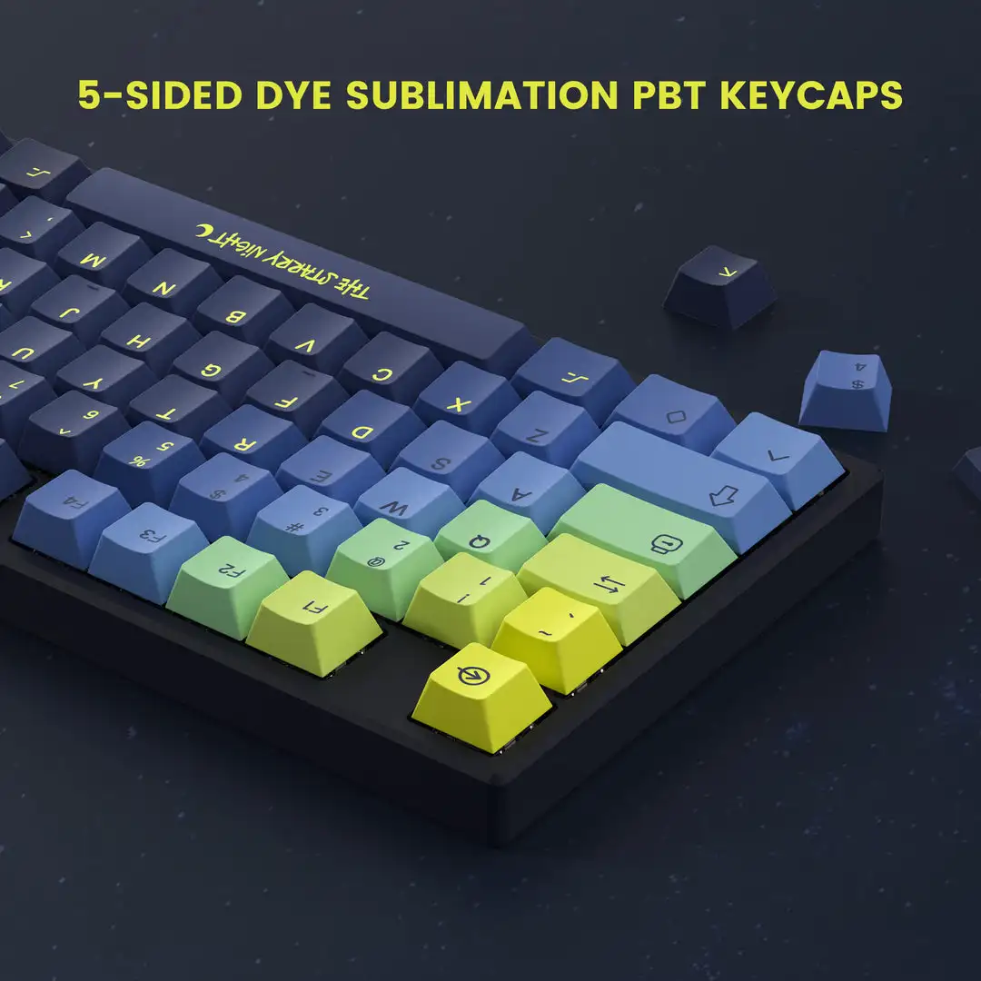 Imagem -05 - Cinco Lados Dye Sublimação Pbt Keycap Starry Night Perfil Keycaps para Gateron Switches mx Teclado Gaming 131 Chaves