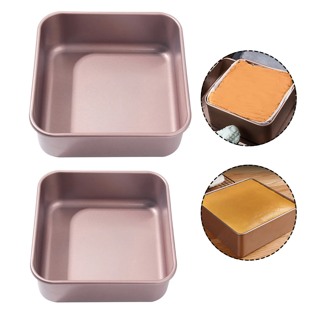 5/6inch Square Cake Mold Carbon Steel Bread Dessert Mould Non-stick DIY Cake Bakeware Brownie Mold For Kitchen Baking