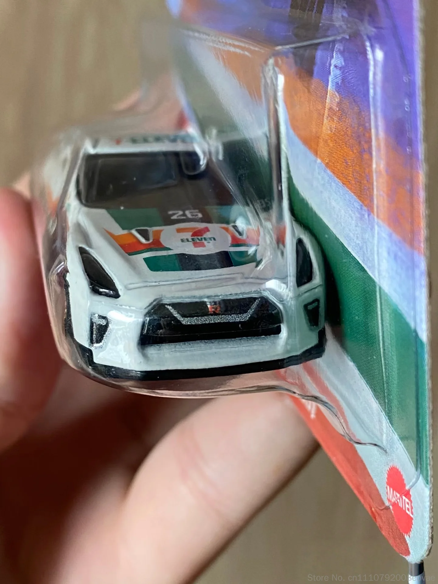Original New Hot Wheels 7-Eleven Collab 2017 Nissan Gt R R35 Diecast Model Car 1/64 Alloy Especially Edition Model Fans Gift