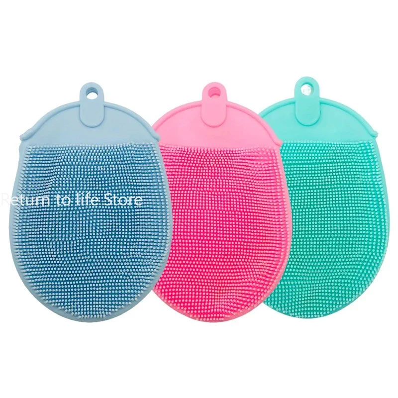 Massage bath towel silicone Skin Clean Silicone Bath Brushes Shower Gloves Bath Scrub Remover Body Exfoliating