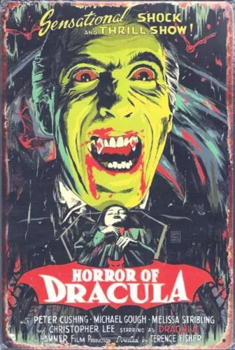 Horror of - Christopher - Hammer Horror Movie Poster Tin Metal Sign