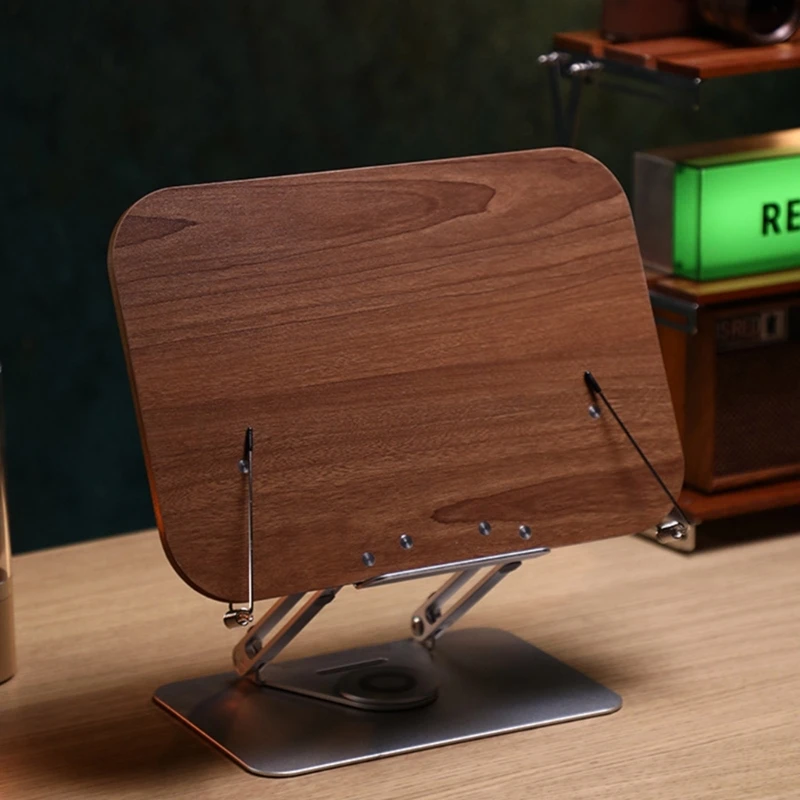 Y1UB Desktop Reading Bookshelf for Pad Tablet Holder Adjustable Notebook Bracket
