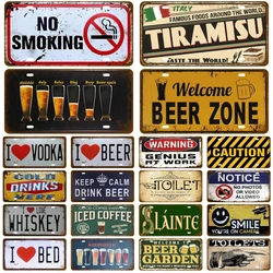 Whisky Metal Sign Welcome Beer Zone Cold Bar Pub Cafe Wall Decor Retro Metal Tin Sign artigianato Decor Car Plate targhe in banda stagnata