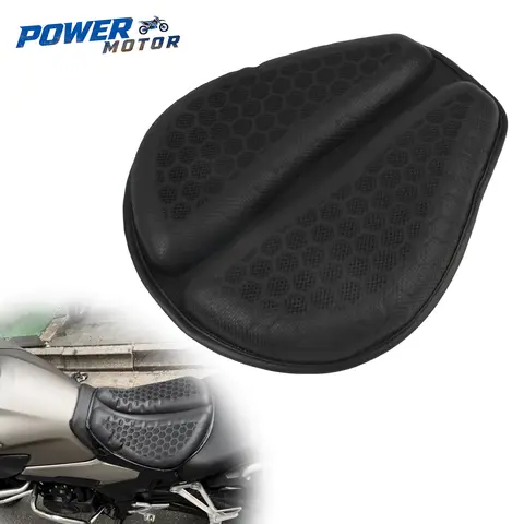 Motorcycle Gel Seat Cushion Cover For Yamaha Honda Kawasaki Shock Breathable 3D Honeycomb Structure Universal Accessories Enduro