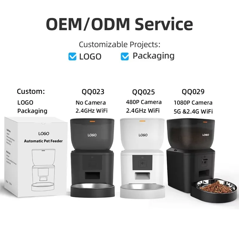 1080p WiFi Pet Camera with Two-Way Audio and Smart Dog Food Dispenser, Supports 5G WiFi