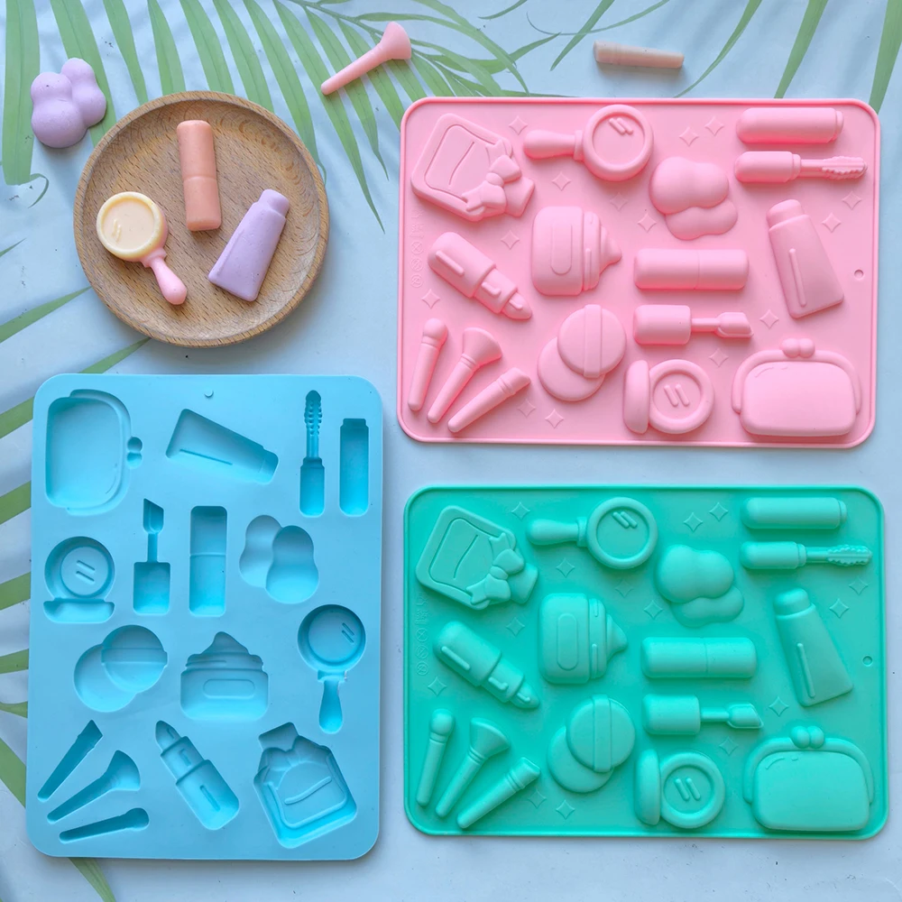 16 cavity makeup tool chocolate silicone mold 3D candy, pudding, biscuit, ice tray making mold, cake decoration baking utensils