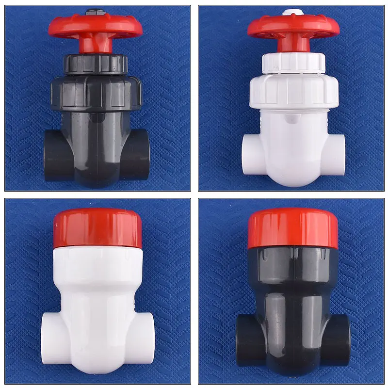 

20~63mm UPVC Gate Valve Precision Flow Control Valve Industrial Socket Type Plumbing Sluice Switch Ball Valve Aquarium Fittings