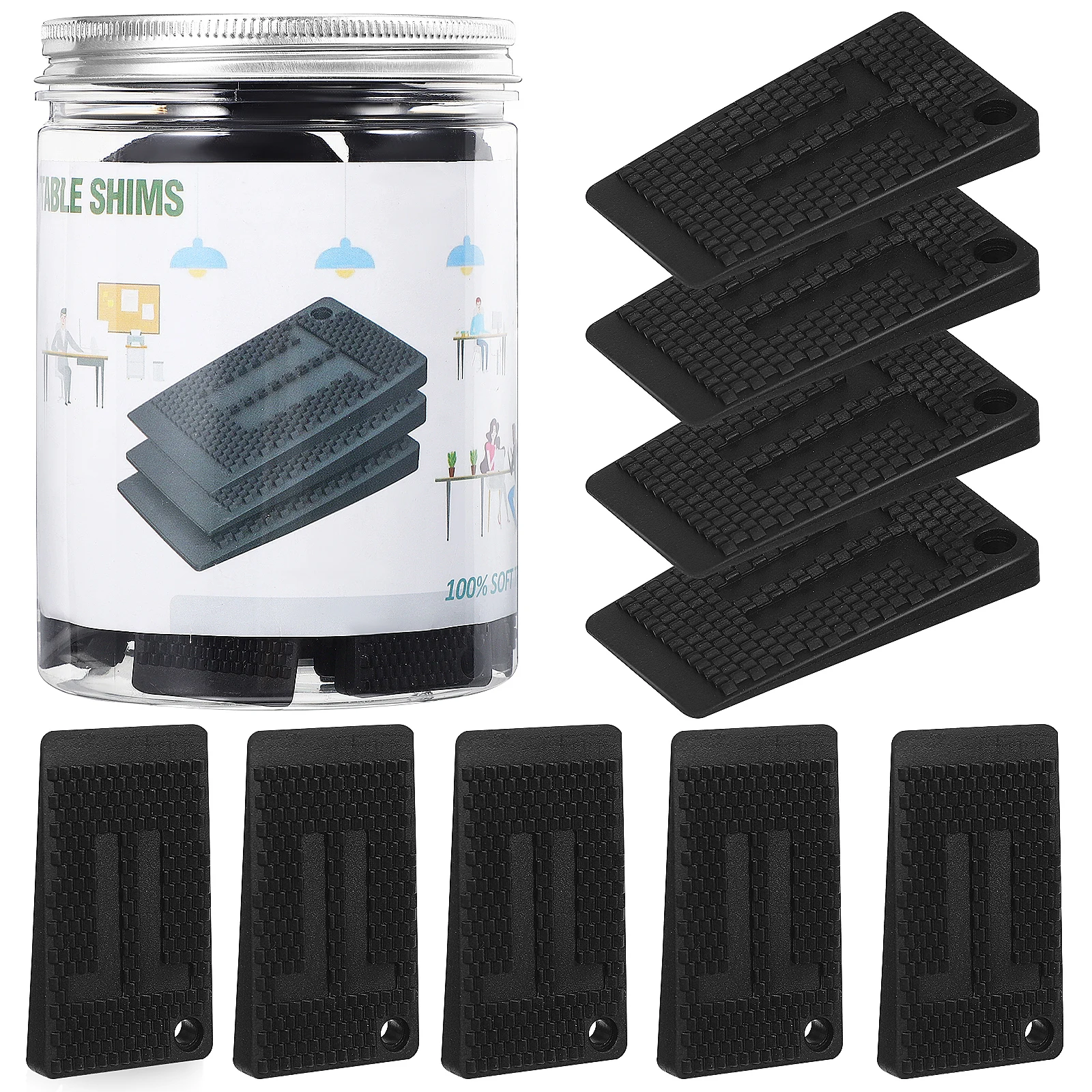

40pcs 3x5cm Plastic for Levelers For Uneven Floors Uneven Floors Door Shims Table Leg Levelers Door Shims Floor Gear