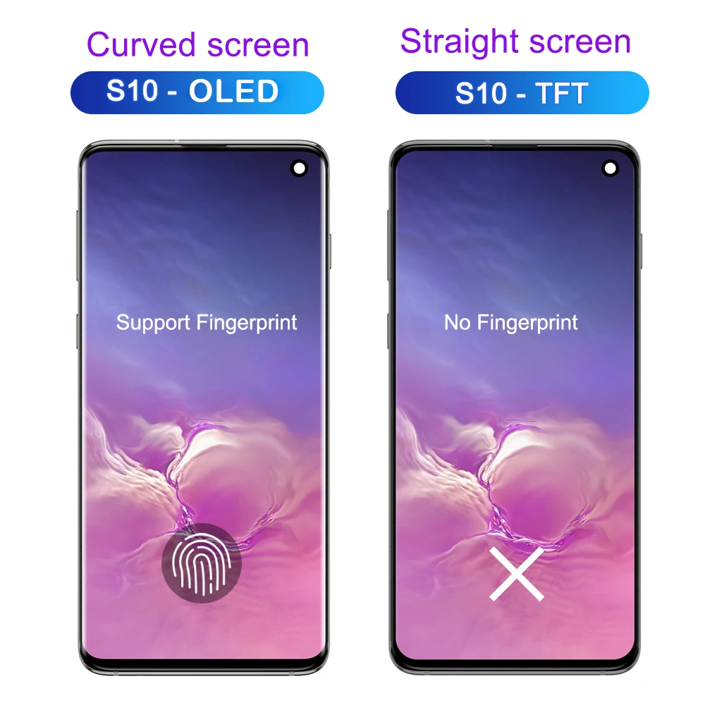 Für Samsung S10 G973 G973F SM-G973F LCD-Bildschirm mit Rahmen, digitaler Touchscreen-Display-Baugruppe, Ersatz für digitale Geräte – Detail 8