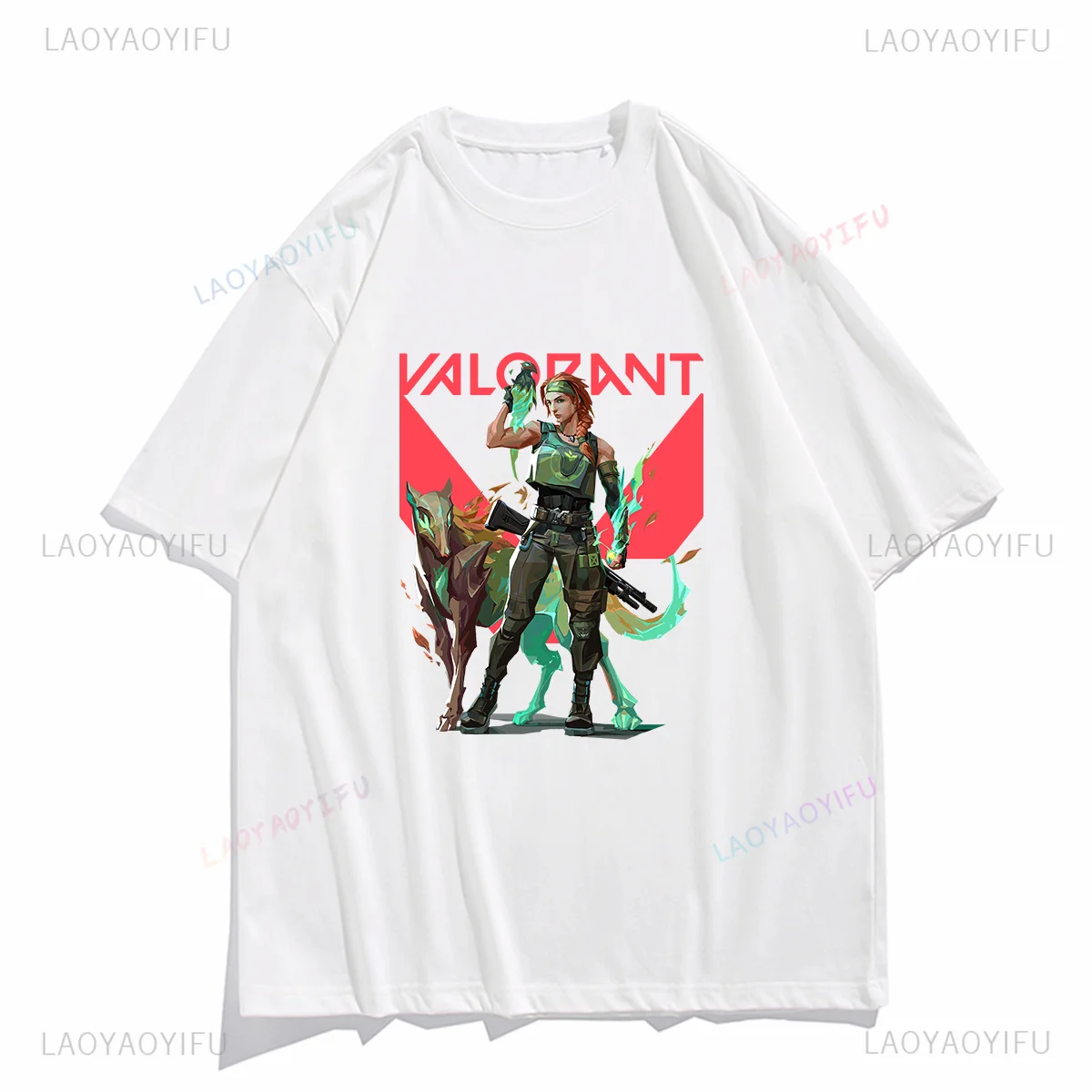 Popular Game VALORANT Game Role Skye Printed T-shirt Women T Shirt Breathable Comfortable Cotton Tops Men Clothing Unisex