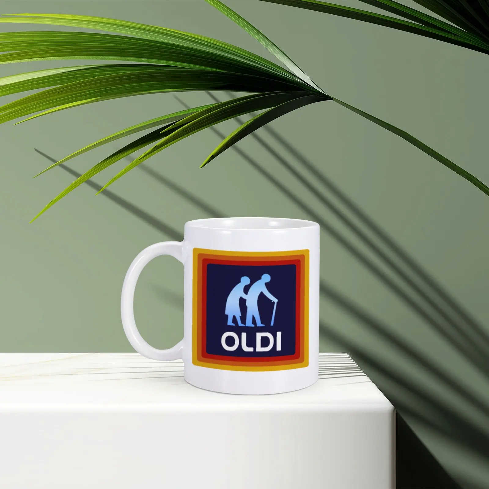 1pc OLDI Coffee Mug Funny Birthday Retirement Gift For Senior Citizens Gag Gift For Grandma Grandpa- Novelty Coffee Mug