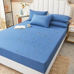 Waterproof mattress cover with zipper, 6-sided wrapped mattress, solid Color white mattress protective cover, and customizable