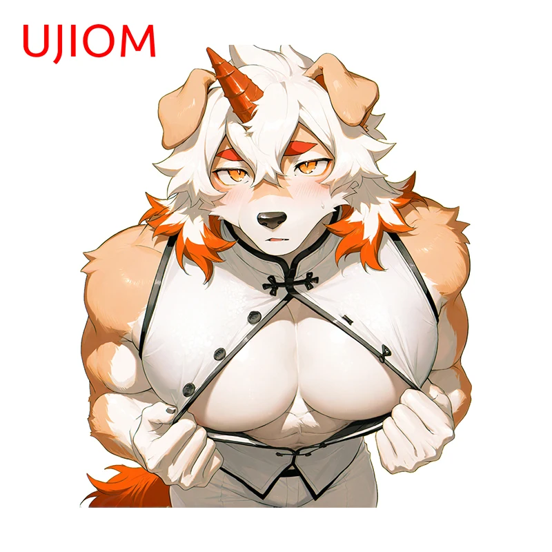 UJIOM Seductive Furry Man Wall Sticker Attractive Cartoon Picture High Quality Scratch Proof Decal Suitable For Living Room