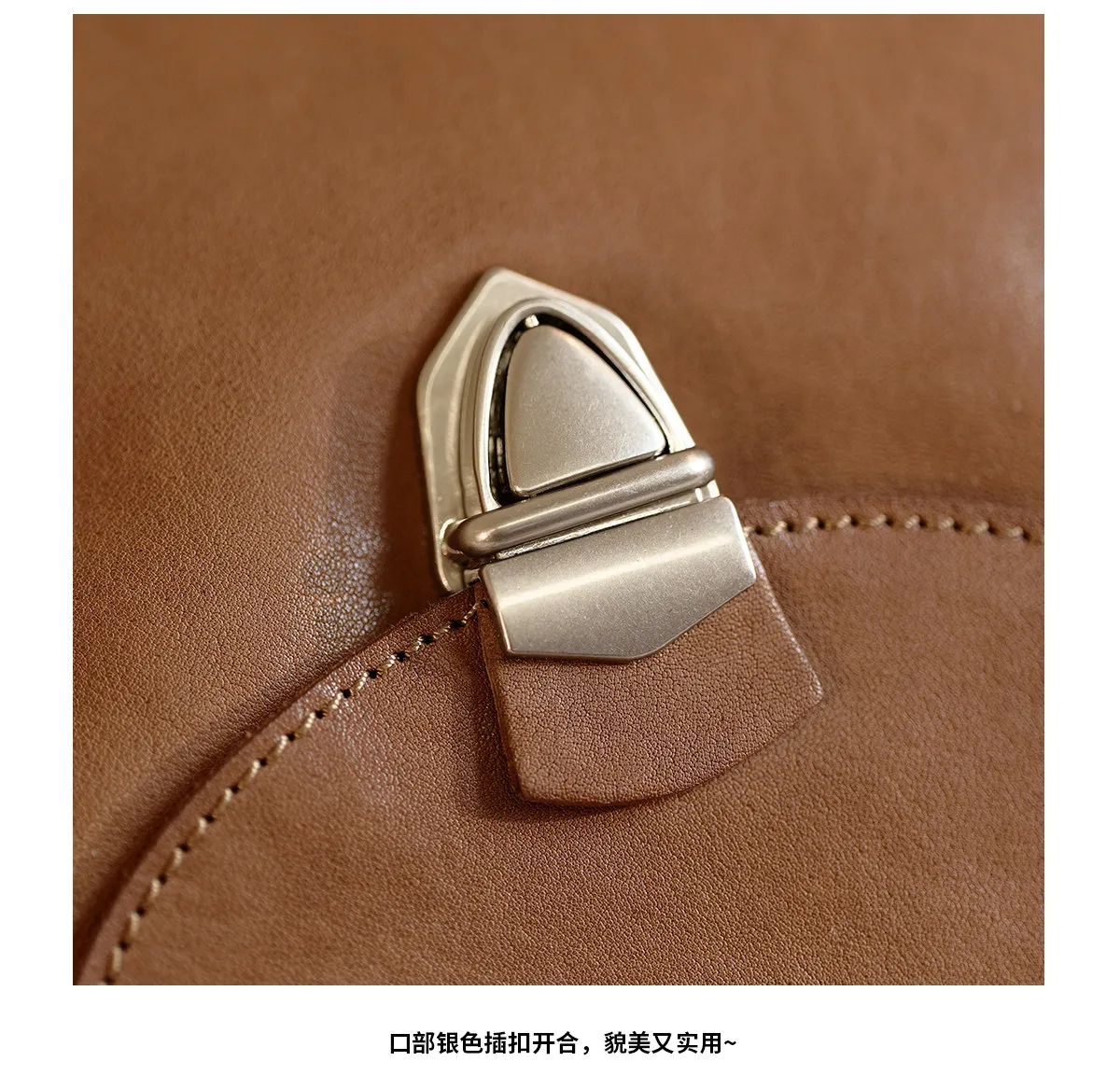 Hochwertige Damen-Umhängetasche aus echtem Leder für den täglichen Gebrauch im Freien, modische Vintage-Luxus-Schultertasche aus echtem Rindsleder – Detail 19