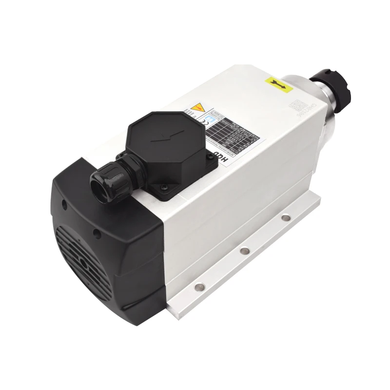 HQD GDF60-18Z/4.5 4.5kw Er32 المغزل 5.5kw Vfd العاكس عدة 220 فولت محرك المغزل المبرد بالهواء مع شفة #5