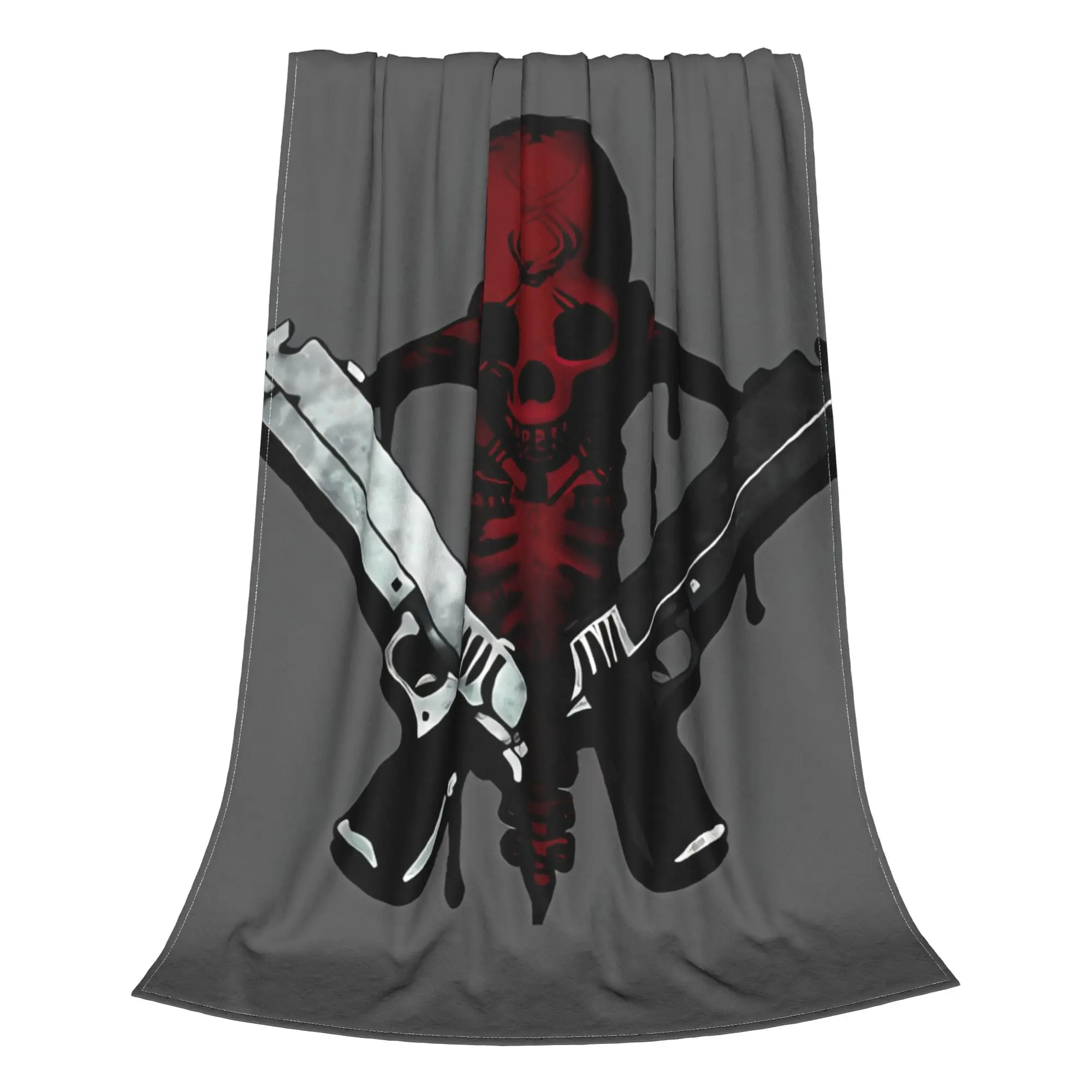 1PC Home Cutecore Dante Symbol Icon D-Devil May Cry Blanket Super Cosy Plush Home Living Room Sofa Halloween